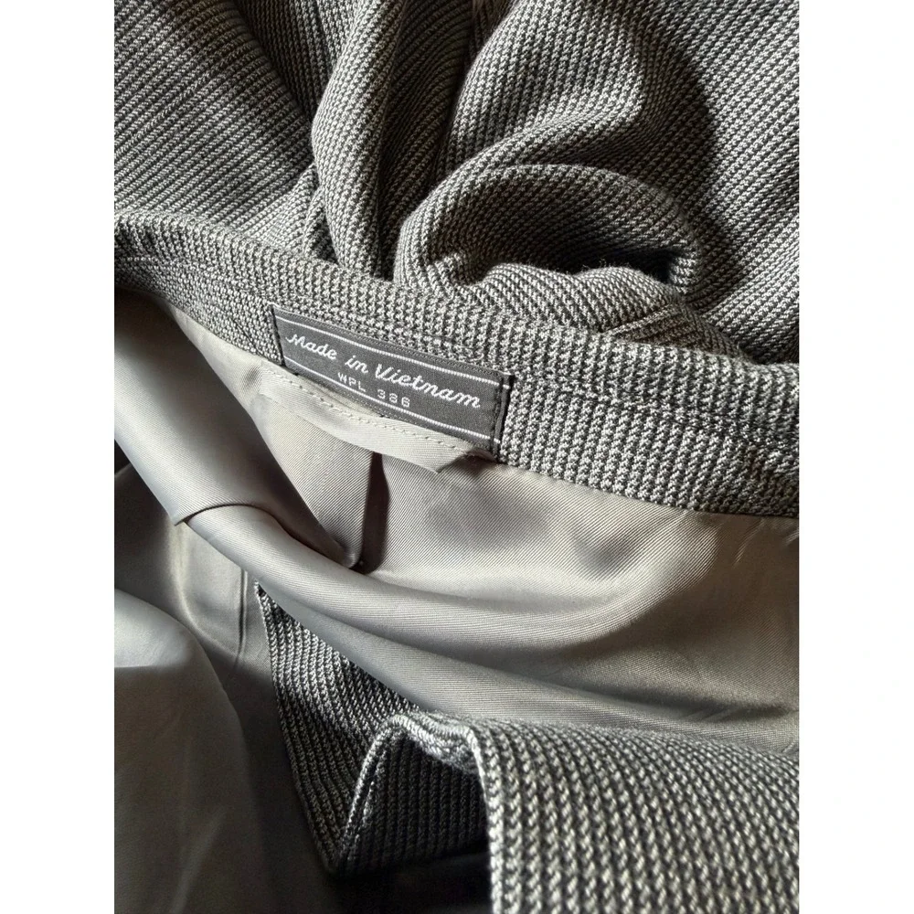 Bert Pulitzer Blazer Mens 48R Grey Micro Pattern 2 Button Sport Coat - Career